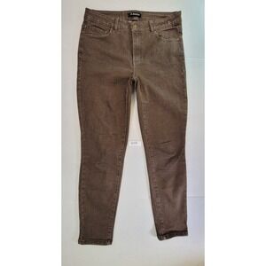 d.jeans Womens Brown Skinny Fit Stretch Denim Jeans Size 8